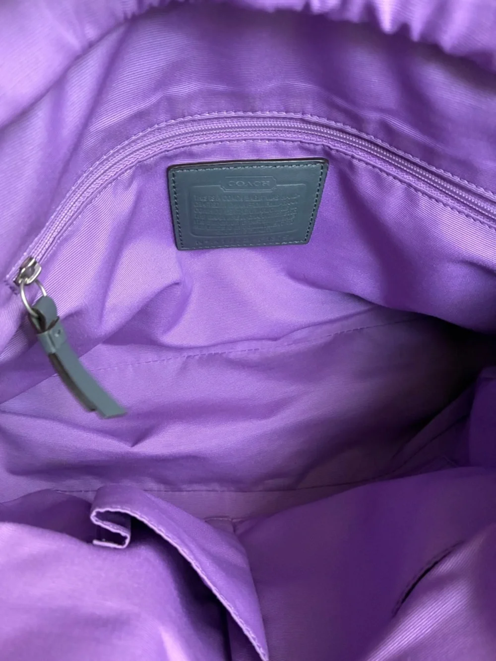 Coach Two-Tone Leather Shoulder Bag in Light Gray and white - Picture 2 of 16